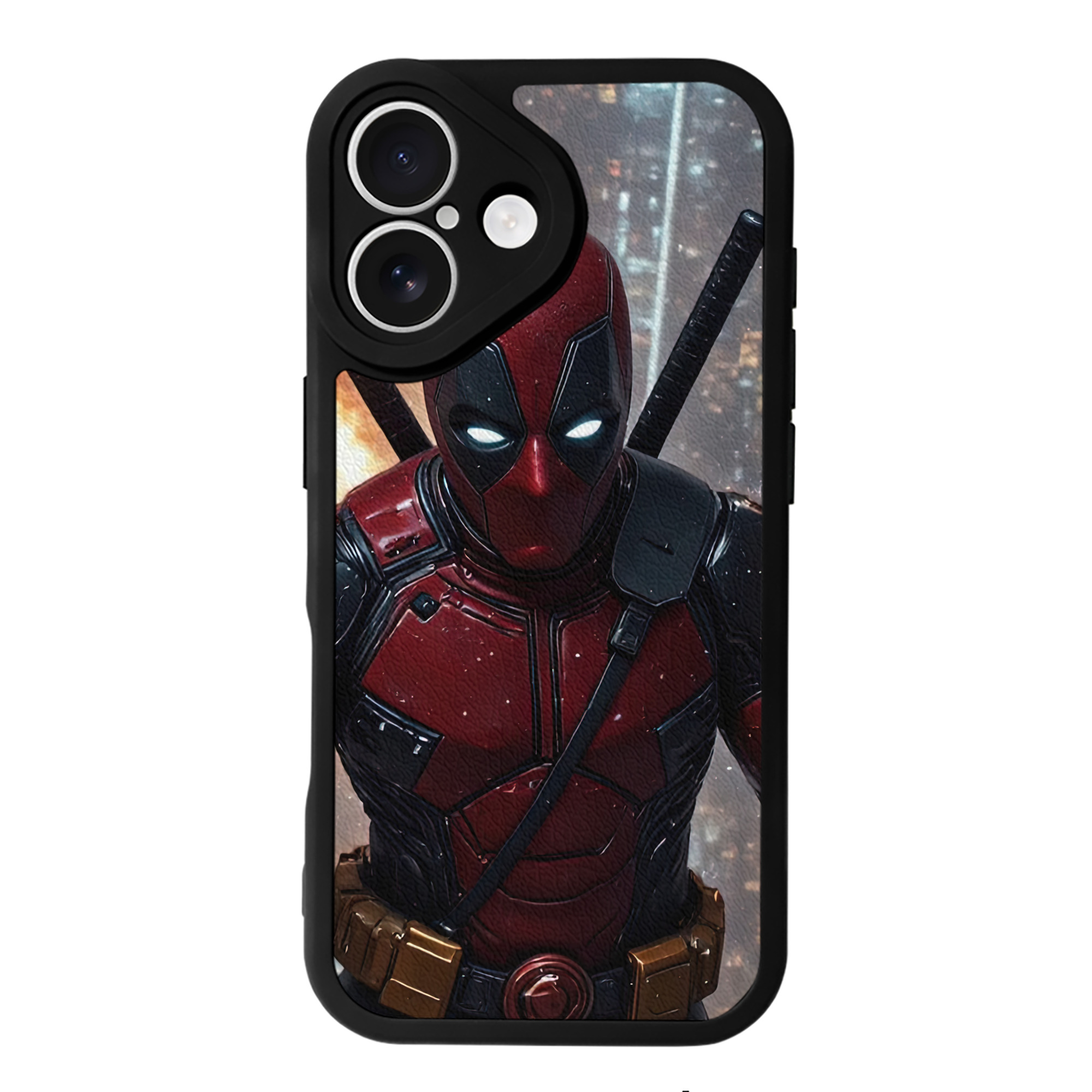 （画像用） Deadpool デッドプール 【iPhone 16シリーズ対応】シリコンスマホケース（レザー調） 材質：シリコン